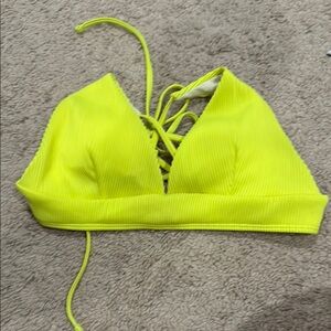 Neon Yellow Bikini Top